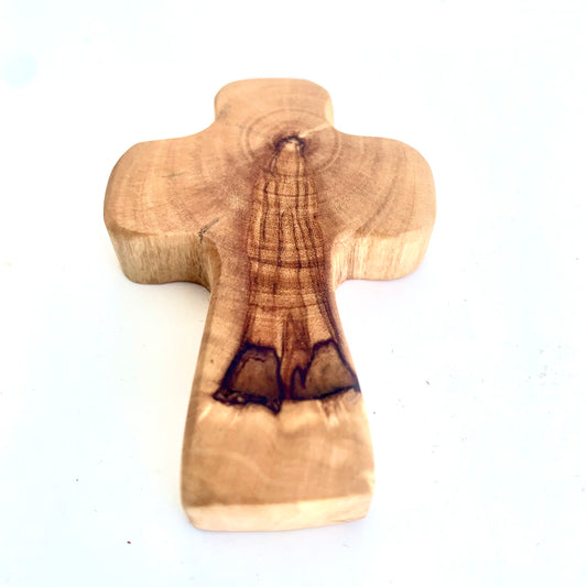 Unique Olive Wood Cross - One-of-a-kind Handmade Piece
