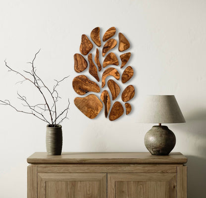 Artisan19 - Handmade Olive Wood Wall Decor Puzzle