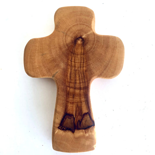Unique Olive Wood Cross - One-of-a-kind Handmade Piece