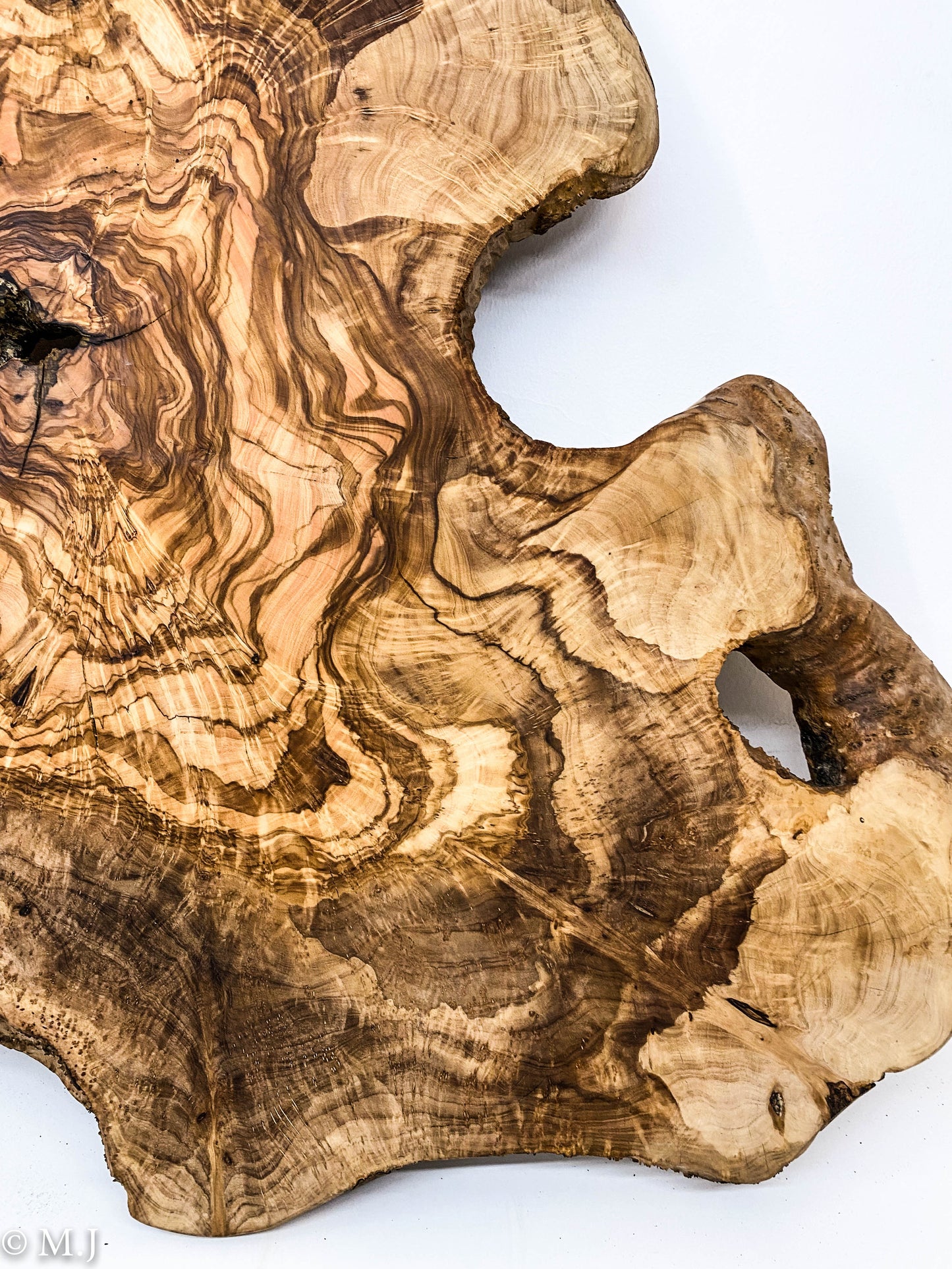 Natural Olive Wood Root Slab – Artistic Live Edge Piece for Wall Décor or Table Creation