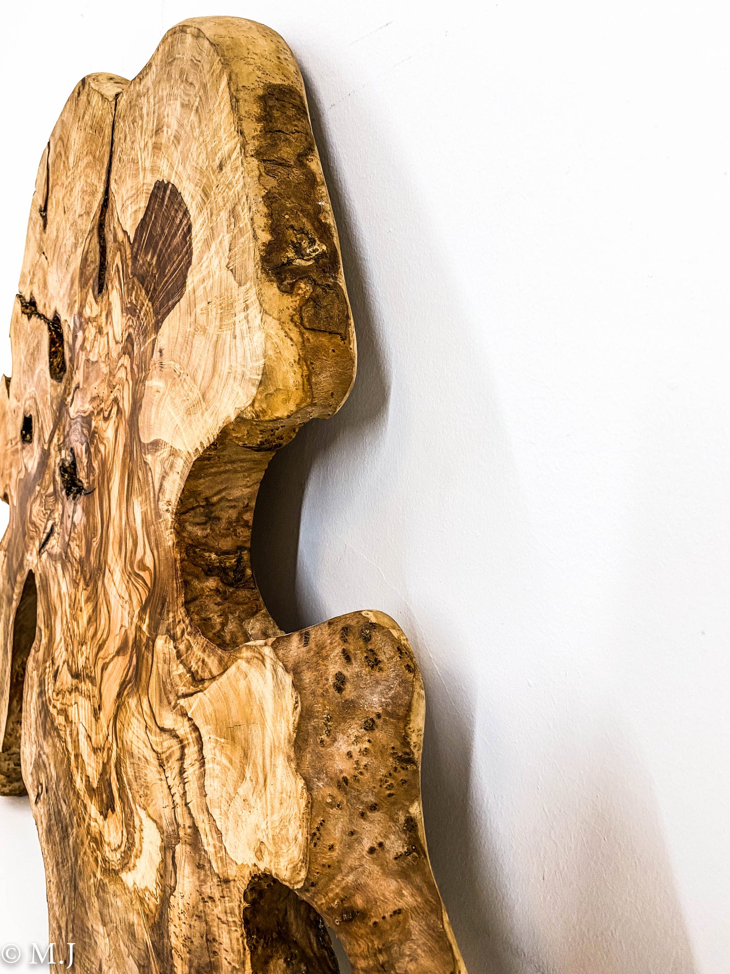 Natural Olive Wood Root Slab – Artistic Live Edge Piece for Wall Décor or Table Creation